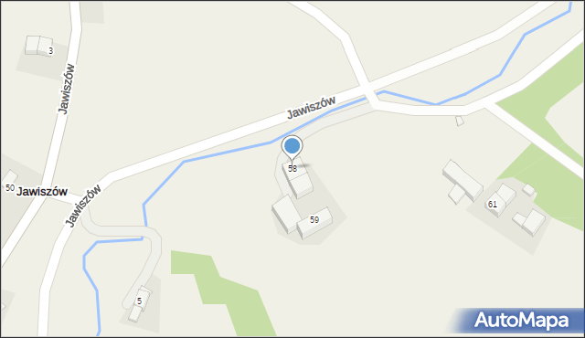 Jawiszów, Jawiszów, 58, mapa Jawiszów