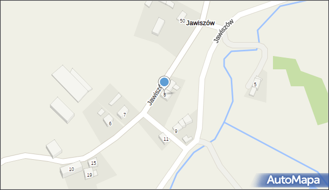 Jawiszów, Jawiszów, 8, mapa Jawiszów