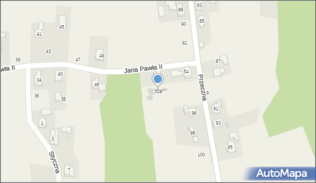 Jawiszowice, Jana Pawła II, 52a, mapa Jawiszowice