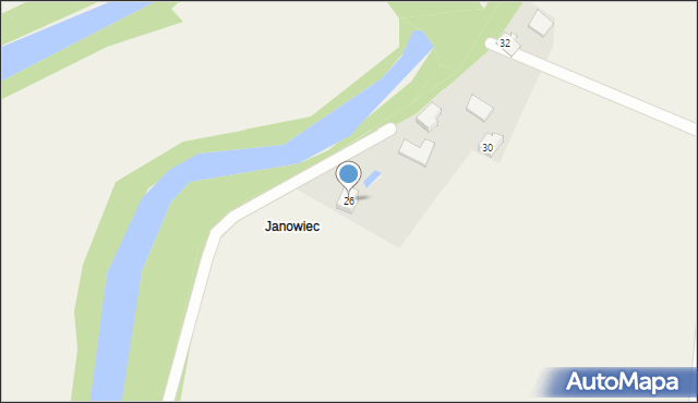 Jawiszowice, Janowiec, 26, mapa Jawiszowice