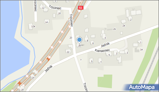 Jawiszowice, Jaźnik, 10, mapa Jawiszowice