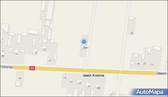 Jawor-Kolonia, Jawor-Kolonia, 15a, mapa Jawor-Kolonia