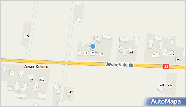 Jawor-Kolonia, Jawor-Kolonia, 20, mapa Jawor-Kolonia