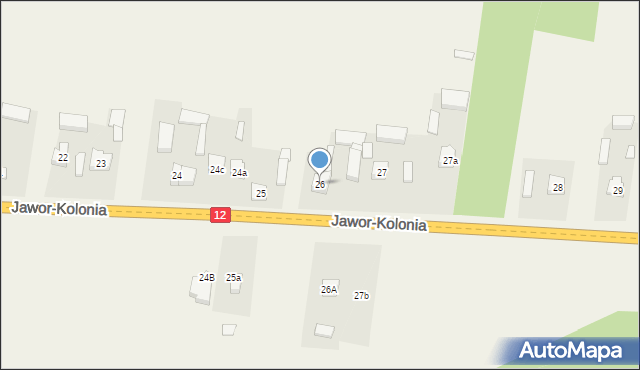 Jawor-Kolonia, Jawor-Kolonia, 26, mapa Jawor-Kolonia