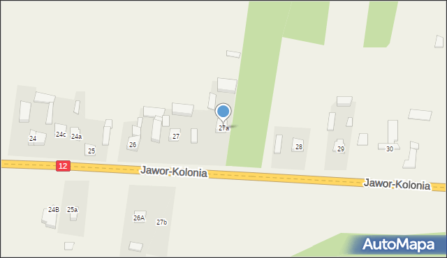 Jawor-Kolonia, Jawor-Kolonia, 27a, mapa Jawor-Kolonia