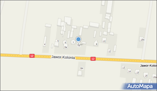 Jawor-Kolonia, Jawor-Kolonia, 7A, mapa Jawor-Kolonia