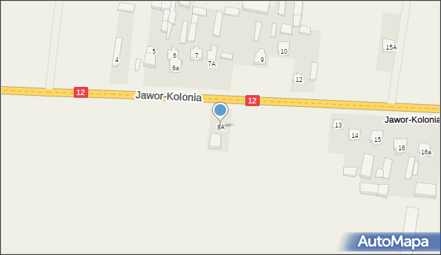 Jawor-Kolonia, Jawor-Kolonia, 8A, mapa Jawor-Kolonia