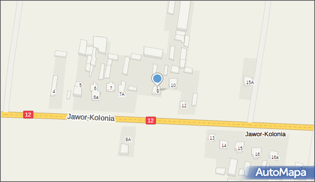 Jawor-Kolonia, Jawor-Kolonia, 9, mapa Jawor-Kolonia