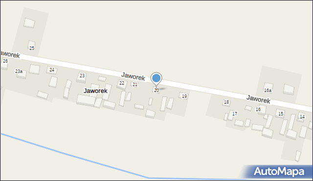 Jaworek, Jaworek, 20, mapa Jaworek