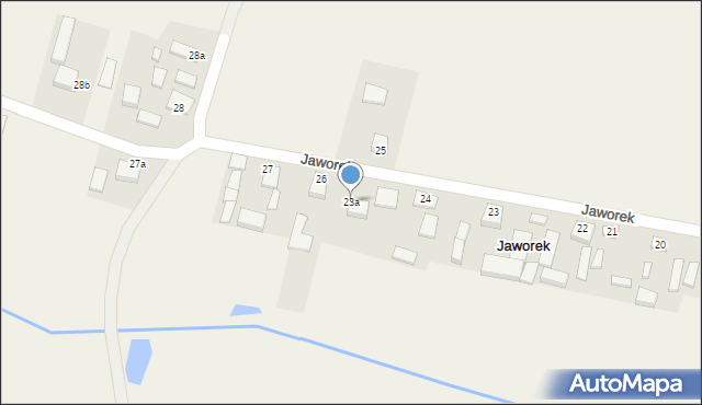 Jaworek, Jaworek, 23a, mapa Jaworek