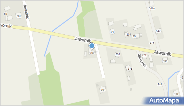 Jawornik, Jawornik, 108, mapa Jawornik