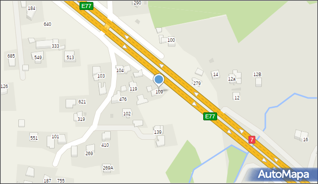 Jawornik, Jawornik, 109, mapa Jawornik