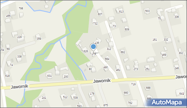 Jawornik, Jawornik, 179, mapa Jawornik