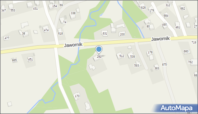 Jawornik, Jawornik, 241, mapa Jawornik