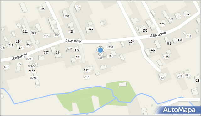 Jawornik, Jawornik, 31, mapa Jawornik