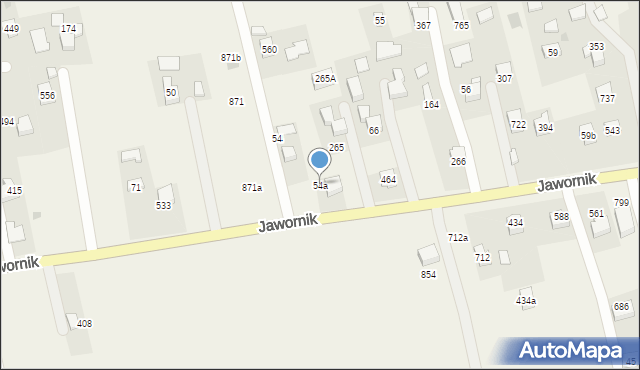 Jawornik, Jawornik, 54a, mapa Jawornik