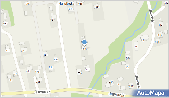 Jawornik, Jawornik, 636, mapa Jawornik