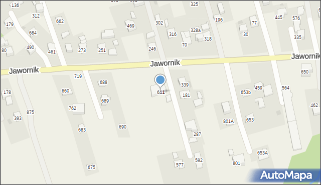 Jawornik, Jawornik, 641, mapa Jawornik