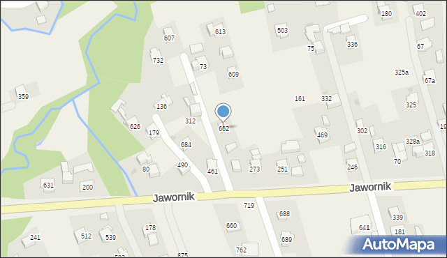 Jawornik, Jawornik, 662, mapa Jawornik