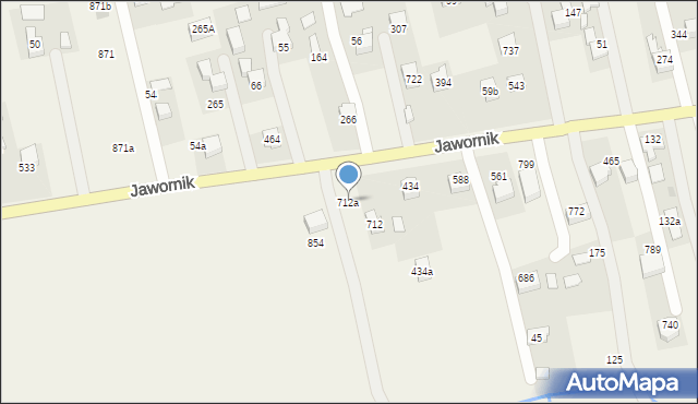 Jawornik, Jawornik, 712a, mapa Jawornik