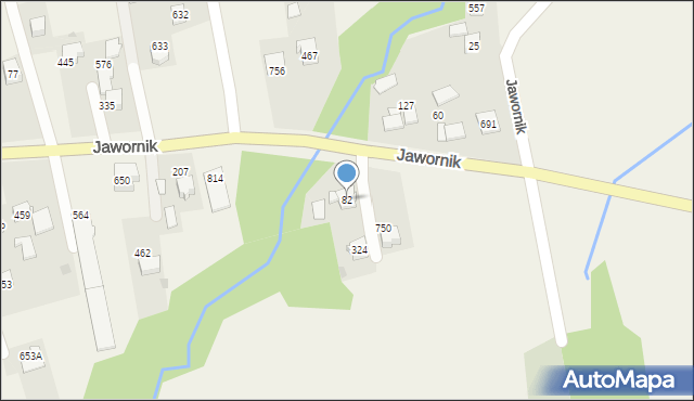 Jawornik, Jawornik, 82, mapa Jawornik