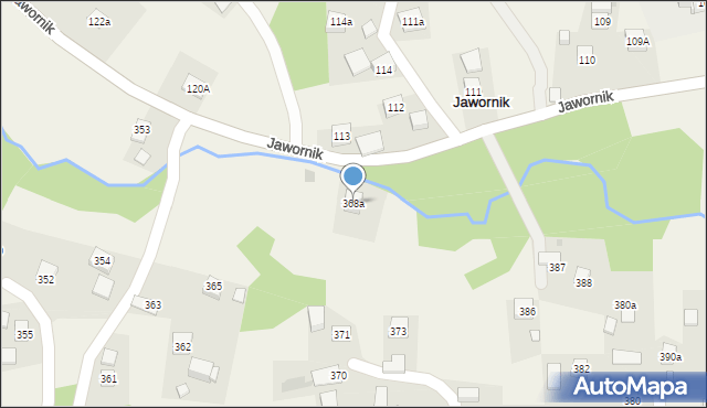 Jawornik, Jawornik, 368a, mapa Jawornik