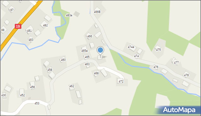 Jawornik, Jawornik, 467, mapa Jawornik