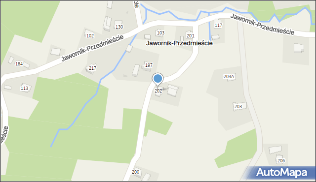 Jawornik-Przedmieście, Jawornik-Przedmieście, 202, mapa Jawornik-Przedmieście