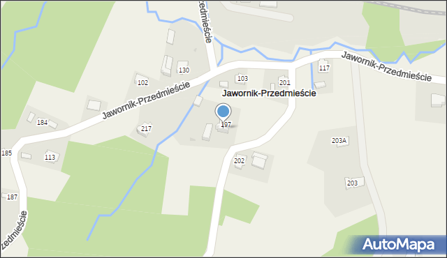 Jawornik-Przedmieście, Jawornik-Przedmieście, 261, mapa Jawornik-Przedmieście