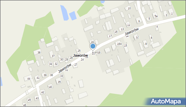 Jaworów, Jaworów, 21, mapa Jaworów