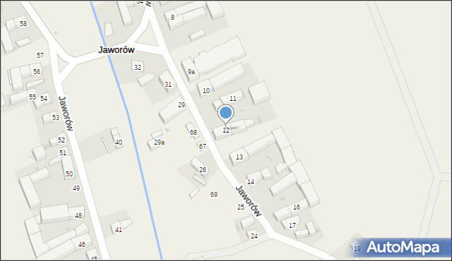 Jaworów, Jaworów, 12, mapa Jaworów