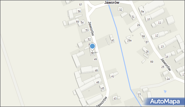 Jaworów, Jaworów, 50, mapa Jaworów