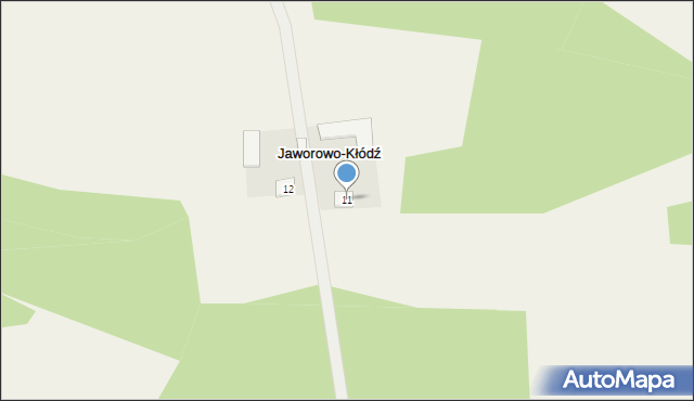 Jaworowo-Kłódź, Jaworowo-Kłódź, 11, mapa Jaworowo-Kłódź