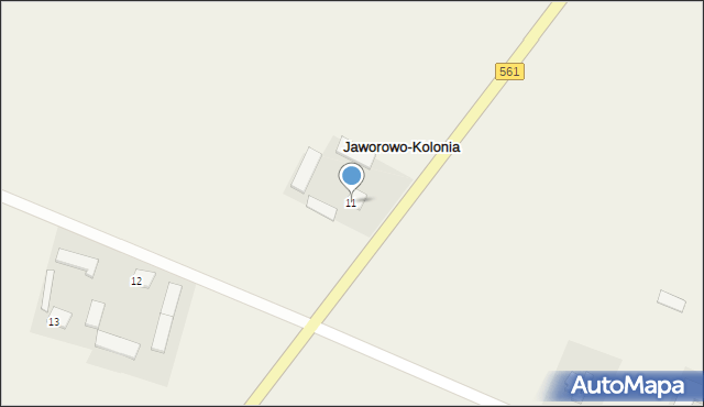 Jaworowo-Kolonia, Jaworowo-Kolonia, 11, mapa Jaworowo-Kolonia
