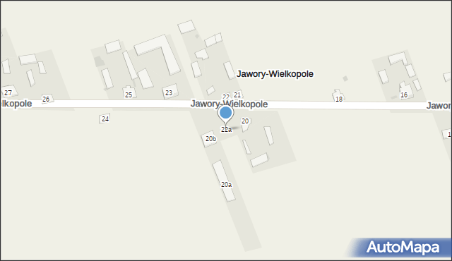 Jawory-Wielkopole, Jawory-Wielkopole, 22a, mapa Jawory-Wielkopole