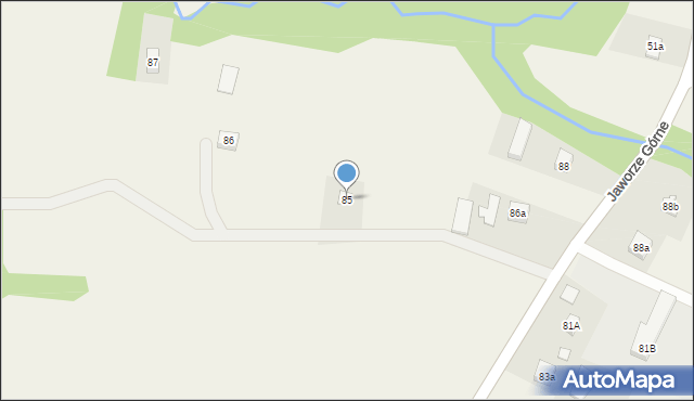 Jaworze Górne, Jaworze Górne, 85, mapa Jaworze Górne