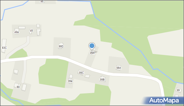 Jaworze Górne, Jaworze Górne, 99A, mapa Jaworze Górne