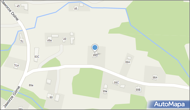 Jaworze Górne, Jaworze Górne, 99D, mapa Jaworze Górne