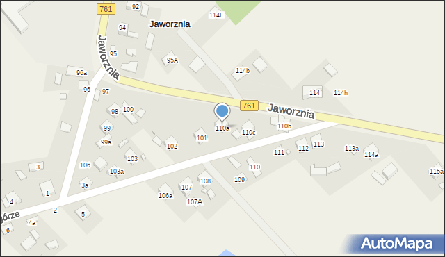 Jaworznia, Jaworznia, 110a, mapa Jaworznia