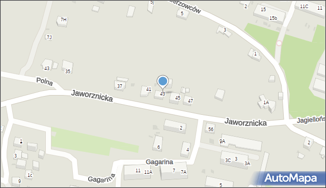 Jaworzno, Jaworznicka, 43, mapa Jaworzno