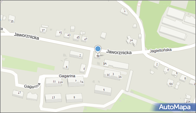 Jaworzno, Jaworznicka, 56, mapa Jaworzno