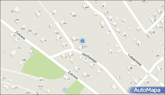 Jaworzno, Jasińskiego Jakuba, gen., 12, mapa Jaworzno