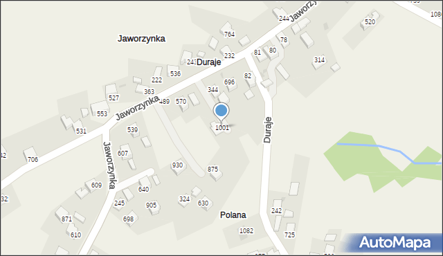 Jaworzynka, Jaworzynka, 1001, mapa Jaworzynka