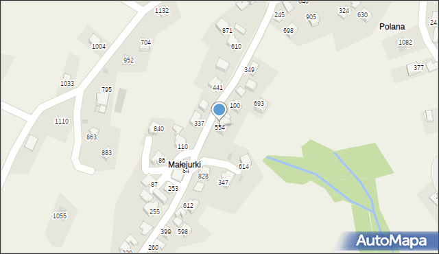 Jaworzynka, Jaworzynka, 554, mapa Jaworzynka