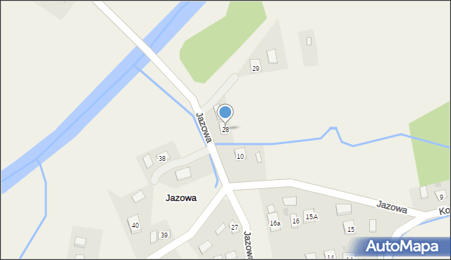 Jazowa, Jazowa, 28, mapa Jazowa