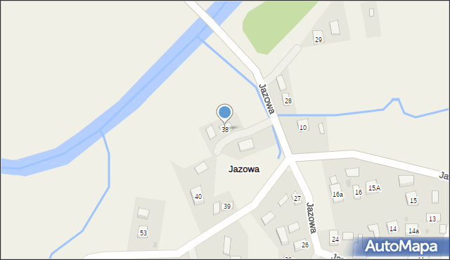 Jazowa, Jazowa, 38, mapa Jazowa