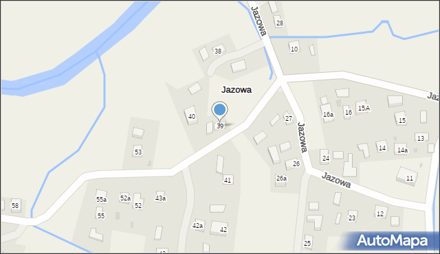 Jazowa, Jazowa, 39, mapa Jazowa