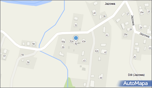 Jazowa, Jazowa, 52, mapa Jazowa