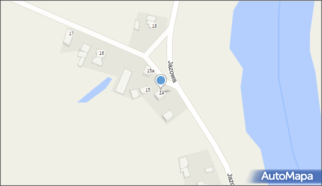 Jazowa, Jazowa, 14, mapa Jazowa