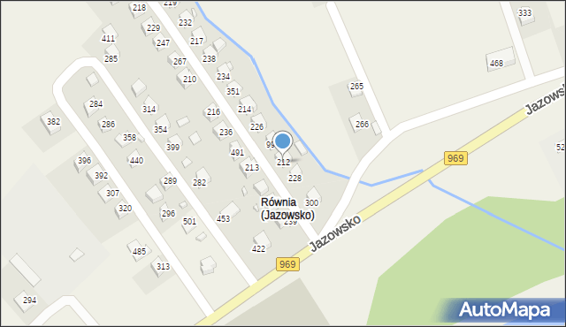 Jazowsko, Jazowsko, 212, mapa Jazowsko